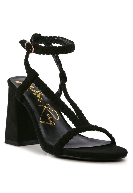 SMOOSH BRAIDED BLOCK HEEL