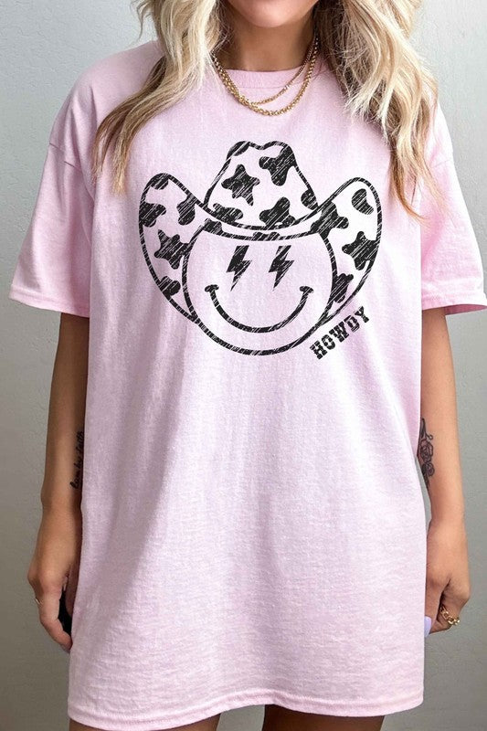 Western Howdy Oversized Graphic Tee