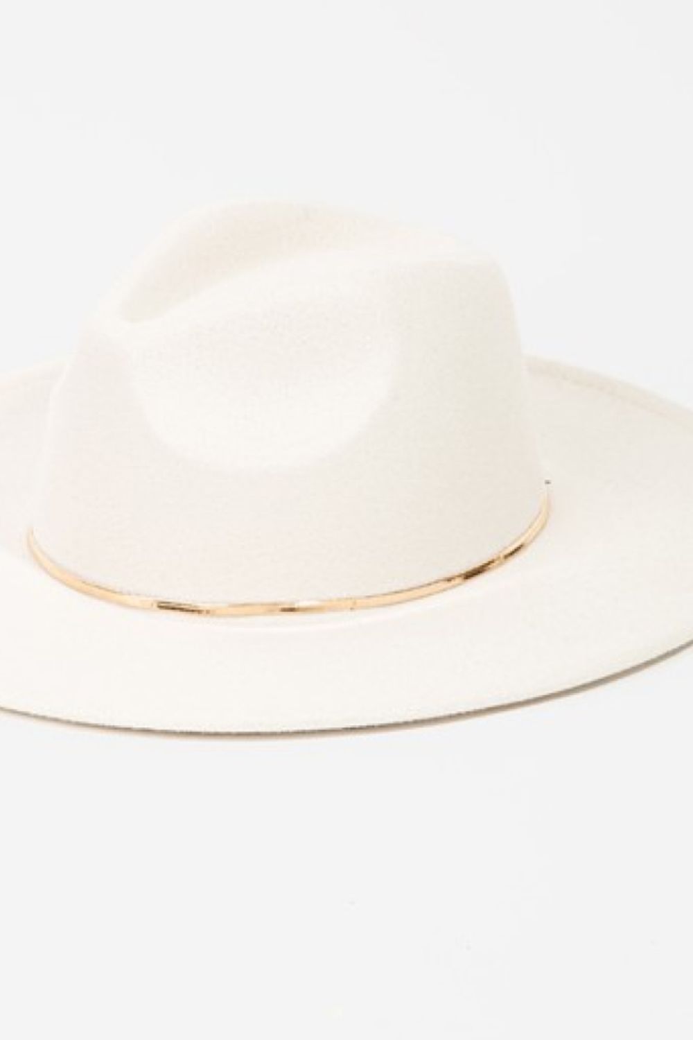 Chic Herringbone Chain Fedora Hat