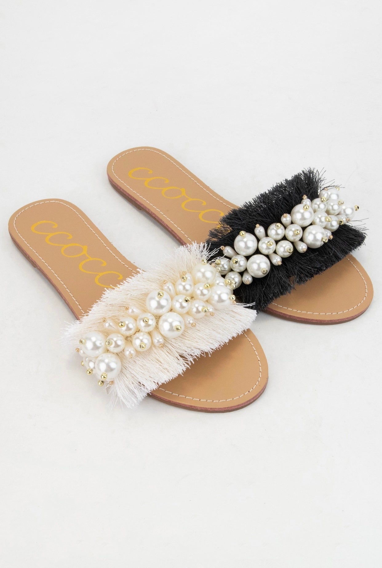 Pearl Fringe Slides