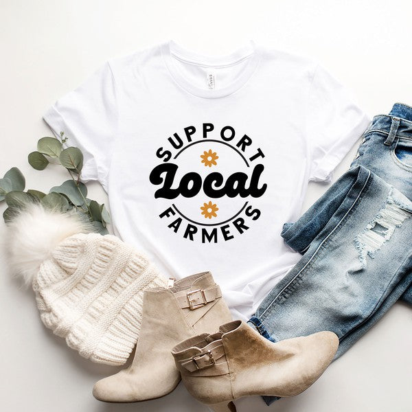 Support Local Farmers Short Sleeve Graphic Tee