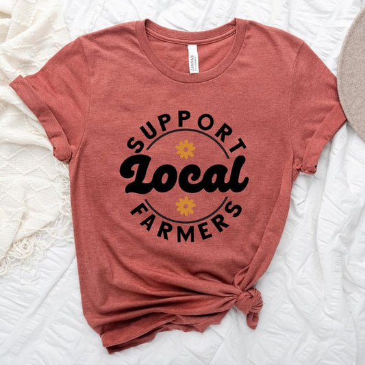 Support Local Farmers Short Sleeve Graphic Tee