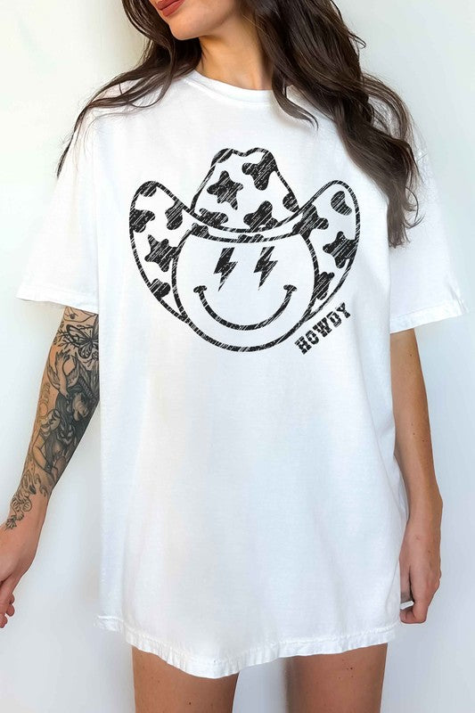 Western Howdy Oversized Graphic Tee