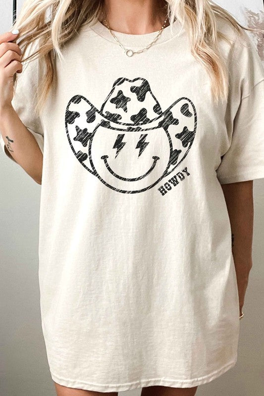 Western Howdy Oversized Graphic Tee